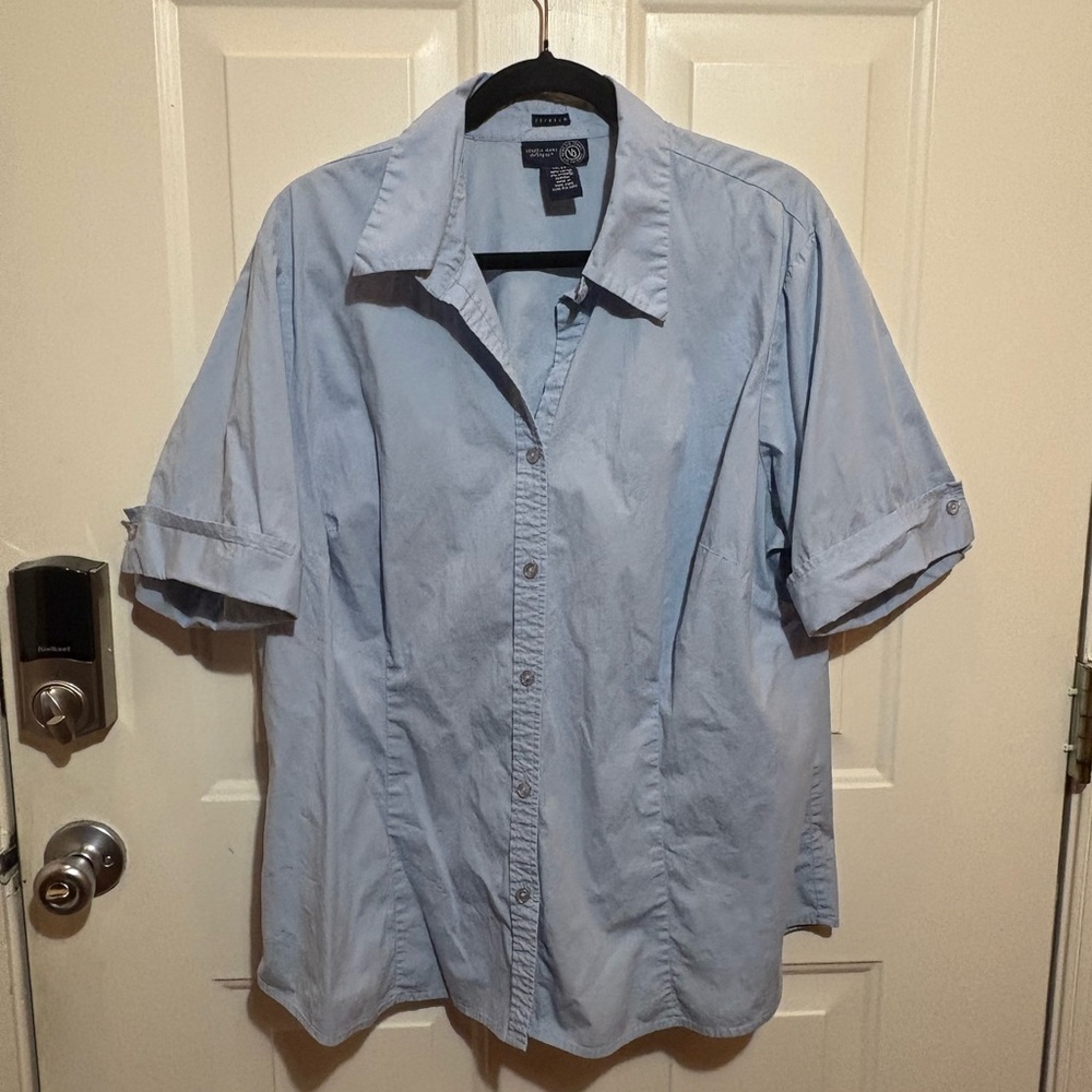 Lane Bryant Light Blue Button Down Shirt